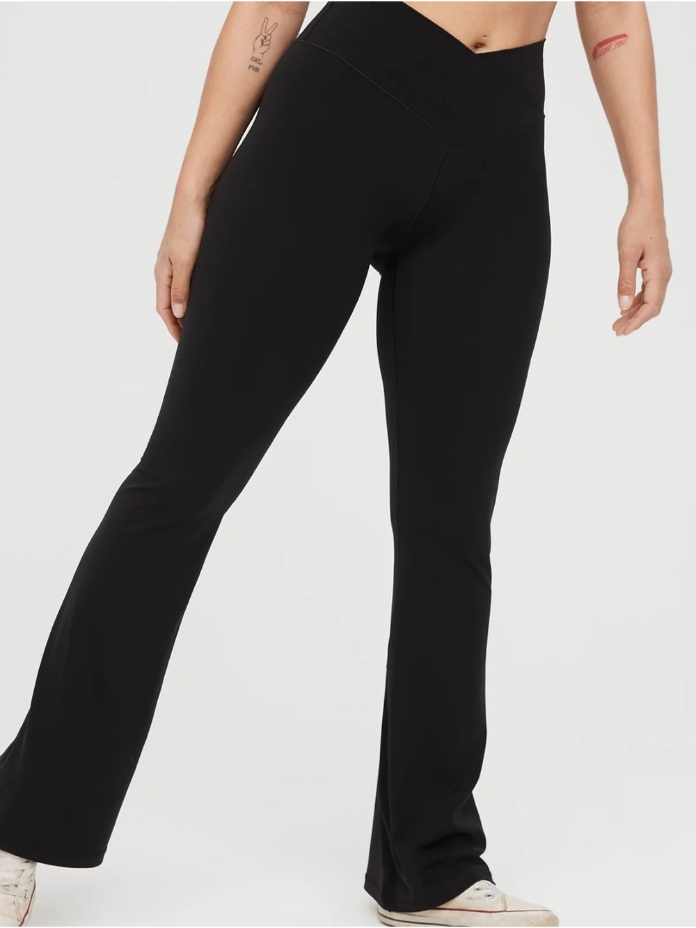 OFFLINE by aerie High Waisted Crossover Flare Leggings
